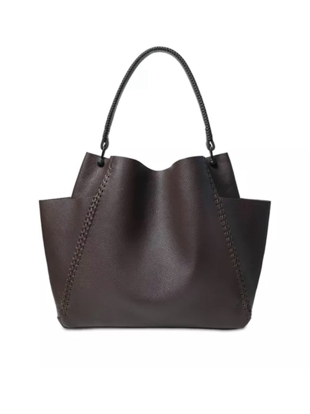 CALLISTA SHOULDER BAG IN COCOA GRAINED LEATHER